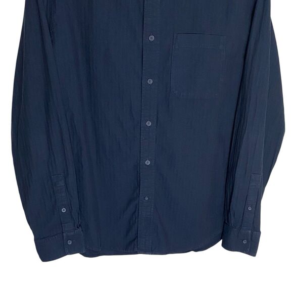 Club Monaco Shirt Mens M Blue Button Down Slim Fit Long Sleeve Cotton Preppy - Picture 5 of 10